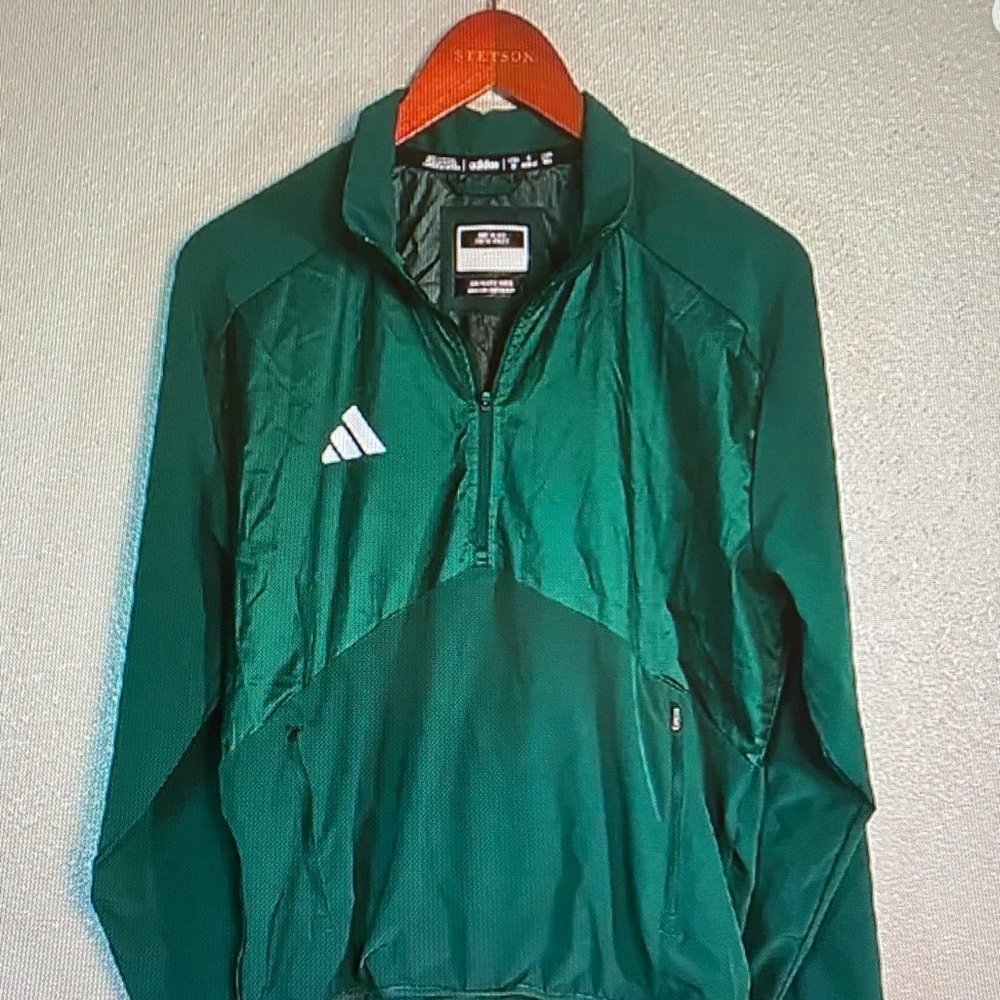 Adidas Men's Green Windbreaker
